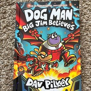Dav Pilkey Autographed Scholastic Dog Man: Big Jim Believes - Colorful Adventure